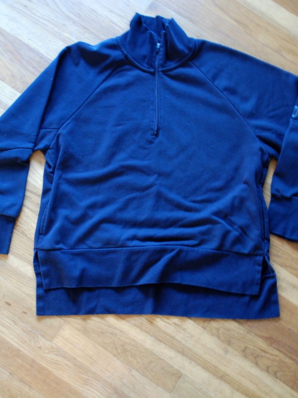 Nike Sweatshirt Black 1/4 Zip High Neck Just Do It Pullover